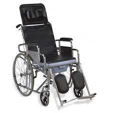 Manual wheel chair commode short back