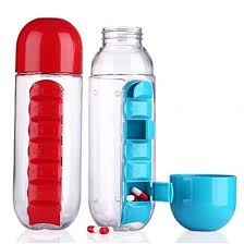 WATER BOTTLE WITH PILL BOX