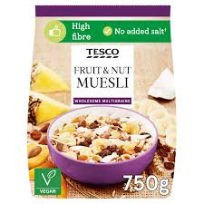 TESCO FRUIT & NUT MUESLI 750G