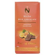 NICHE MILK CHOCOLATE (ORANGE,STRAW,GINGER,NUT,MILK,MANGO) 100G