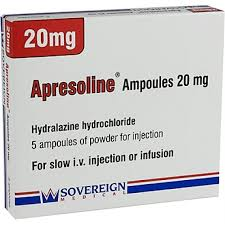 APRESOLINE INJ 20MG