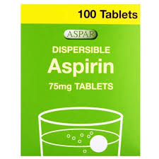 DISPERSIBLE ASPIRIN 75MG 100,S