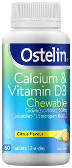 BONES & OSTEOHEALTH CALCIUM + VIT. D (CHEWABLE) 60s