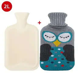 HOT WATER BOTTLE WITH COVER 2L