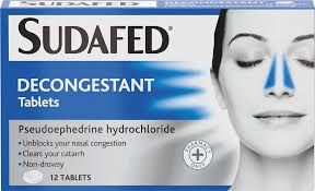 SUDAFED DECONGESTANT TAB 12S
