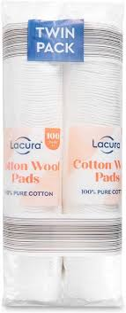 LACURA COTTON WOOL 100 PADS