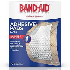 BAND AID ADHESIVE PAD 10S
