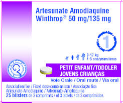 ARTESUNATE/AMODIAQUINE 50/135 MG (WINTHROP)