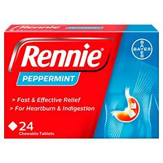 RENNIES TAB PEPPERMINT 24S